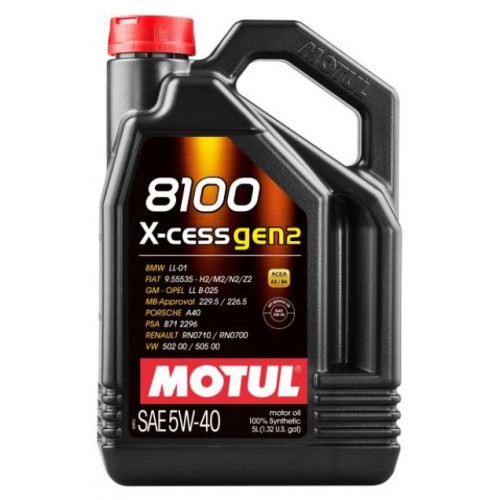 Моторна олива Motul 8100 Х-cess gen2 SAE 5W-40 5л. 109776