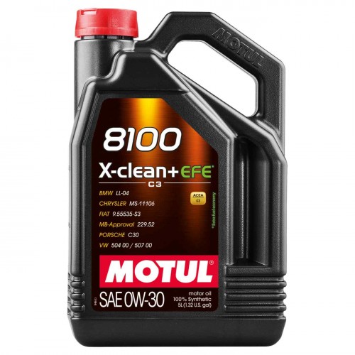 Моторна олива Motul 8100 X-CLEAN+ EFE 0W-30 5л. 853951