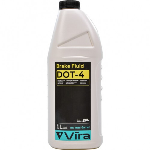 Рідина гальмівна Vira Brake Fluid DOT-4 1л. (КРАТНО ЯЩИКУ 12 шт) (VI1012) VI1012