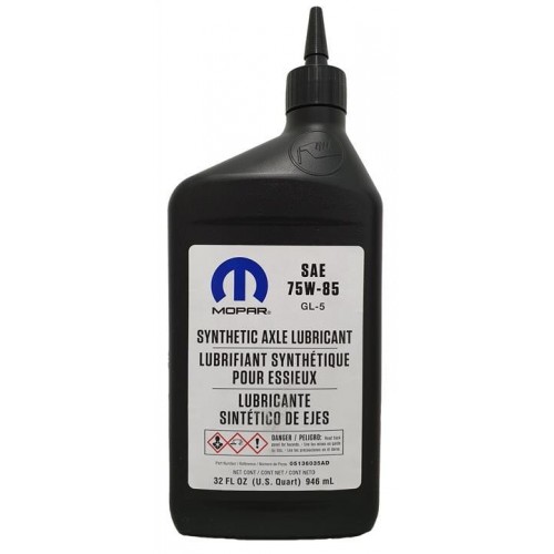 Трансмісійна олива Mopar Synthetic Axle Lubricant 75W-85 1л. 68210057AA
