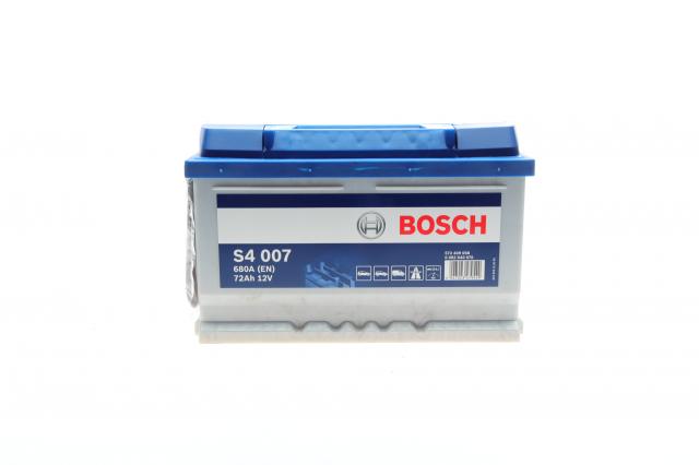 Акумулятор BOSCH S4 12В/72Аг/680А/16,7кг ( 0 092 S40 070)