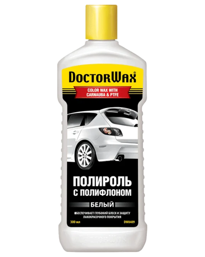 Поліроль кузова з поліфлоном Doctor Wax білий 300 мл (DW8409)