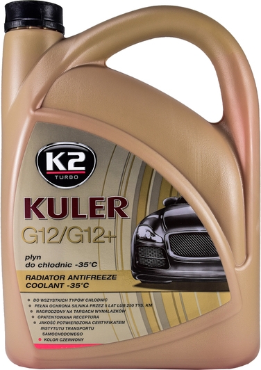 Рідина охолоджуюча K2 Kuler Long Life -35 °C G12 червона 5 л (T205C)