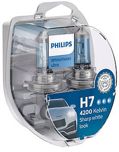 Автолампа Philips Н7/W5W 12972 WVU 12V WhiteVision ultra +60% (4200K) (блістер)