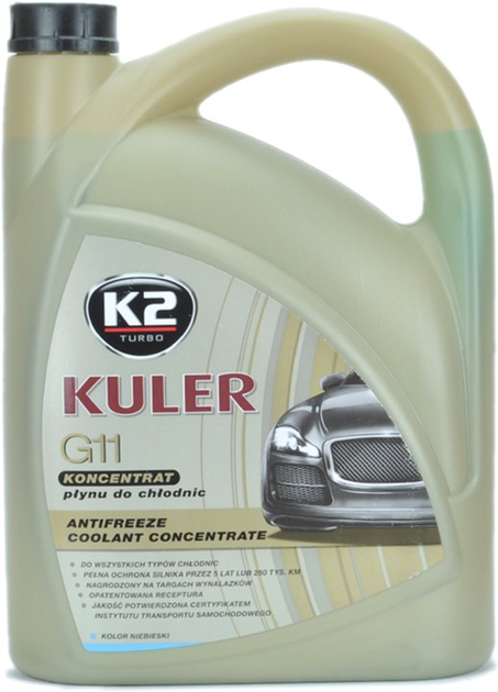 Рідина охолоджуюча K2 Kuler Long Life G11 блакитна концентрат 5 л (T215N)