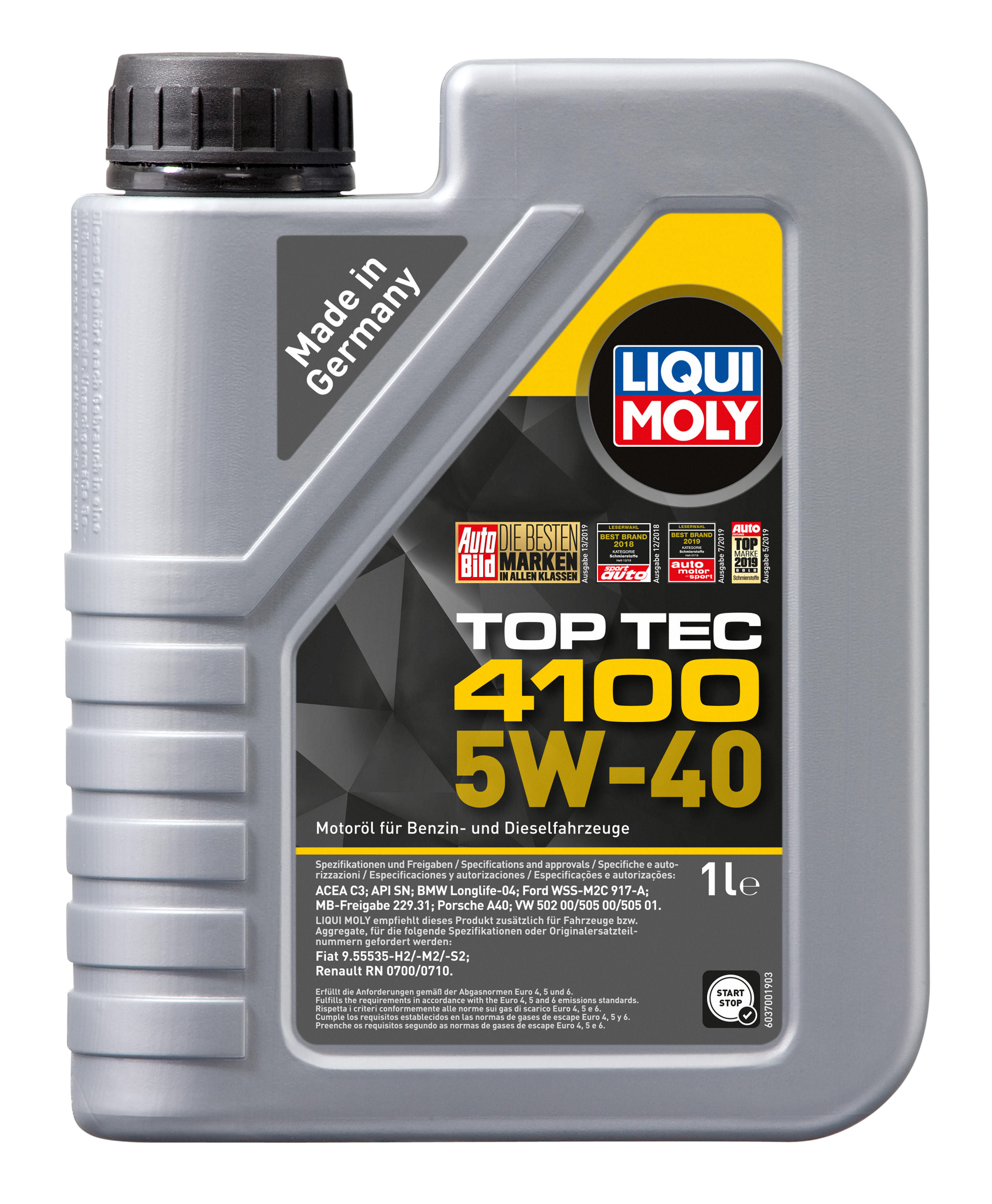 Моторна олива Liqui Moly Top Tec 4100 5W-40 1л.