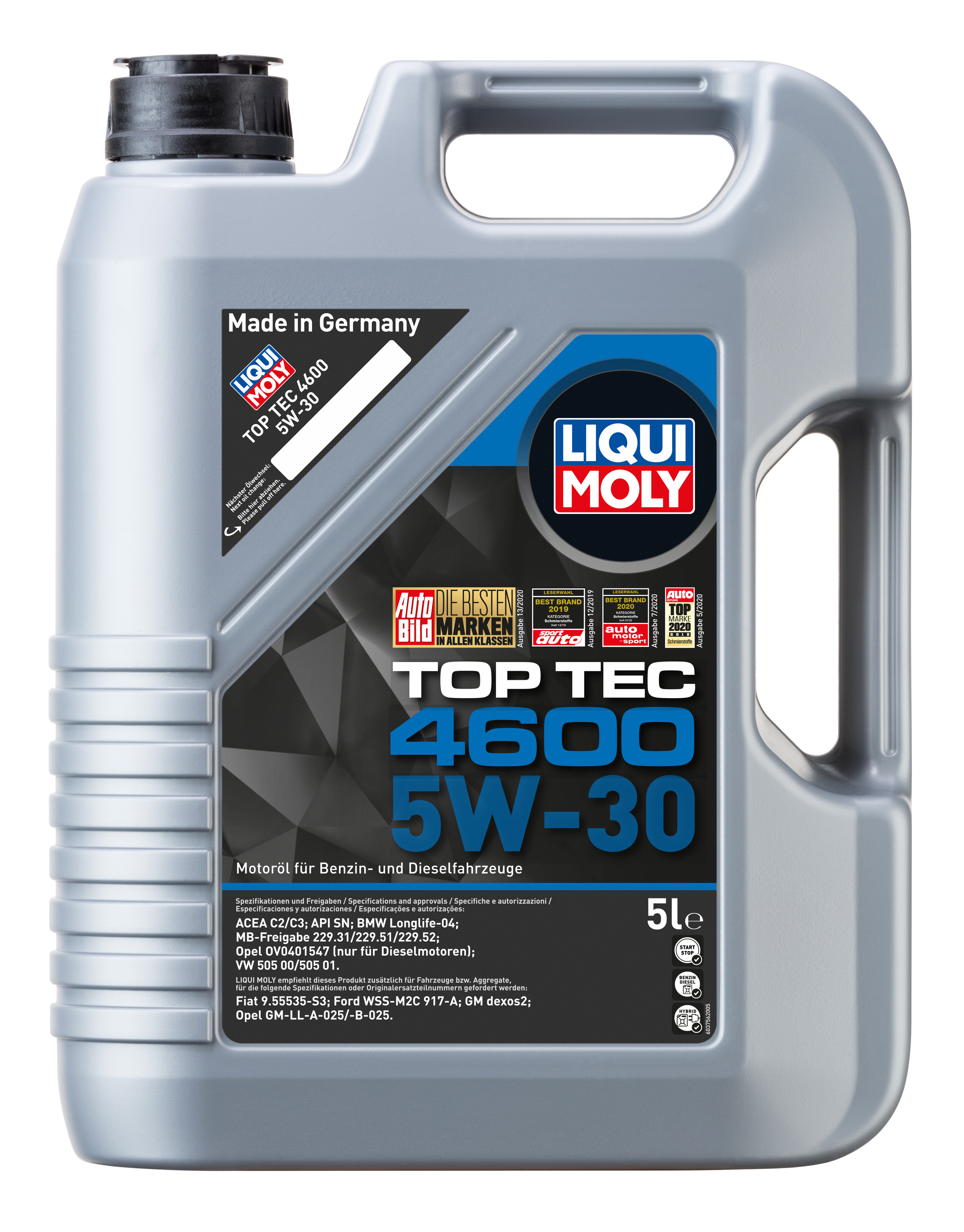 Моторна олива Liqui Moly Top Tec 4600 5W-30 5л.