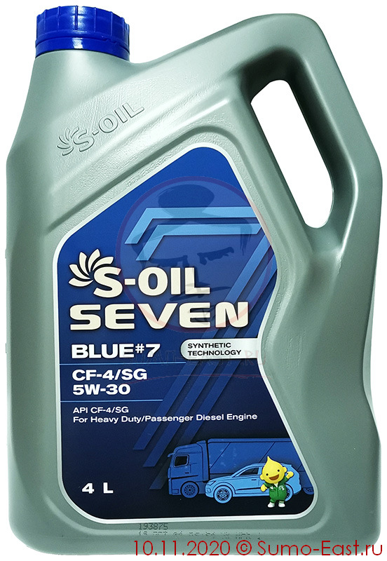 Моторна олива S-OIL 7 BLUE #7 CF-4/SG 5W-30 4л.
