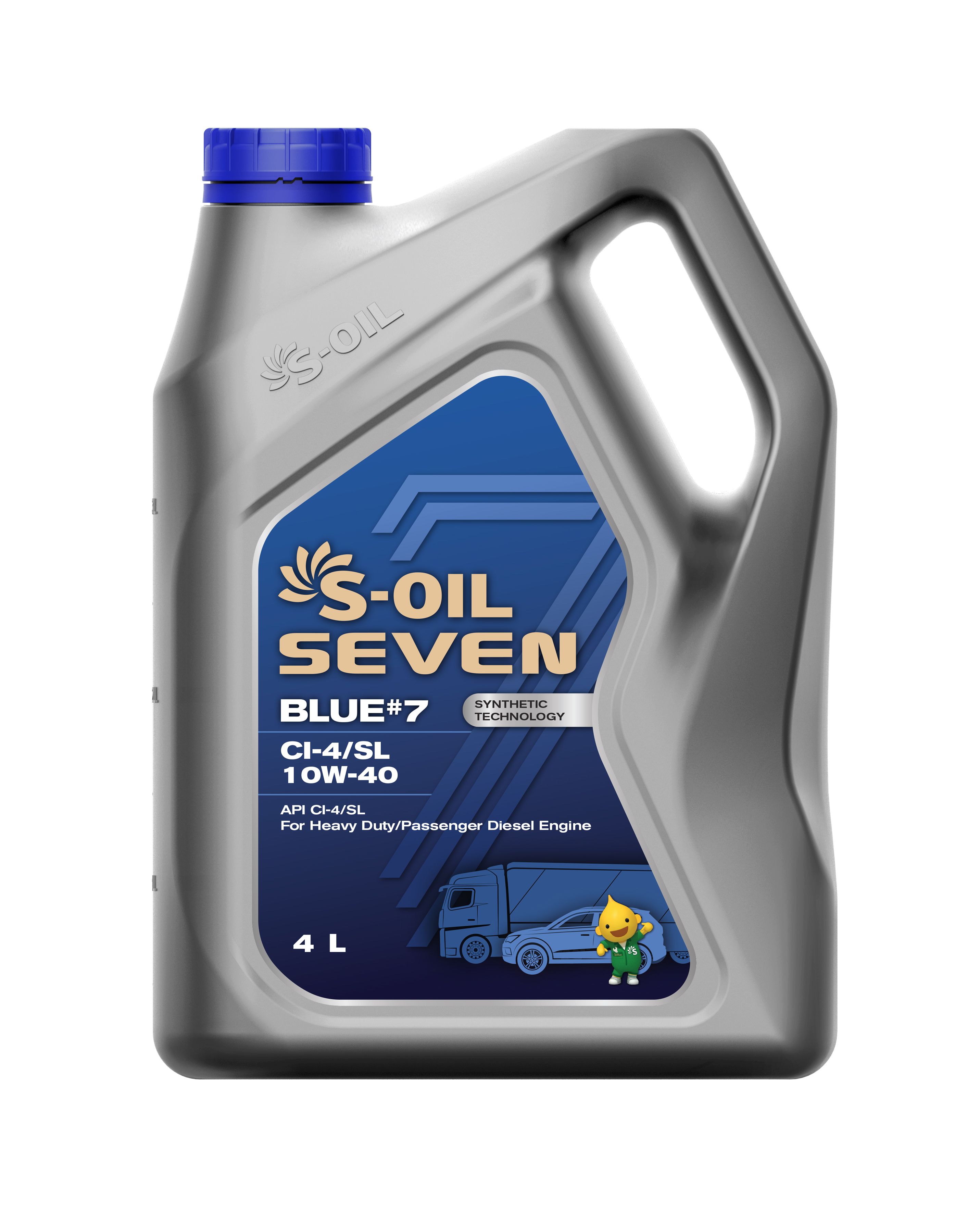 Моторна олива S-OIL 7 BLUE #7 CJ-4/SL 10W-40 4л.
