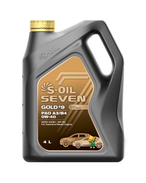 Моторна олива S-OIL 7 GOLD #9 PAO A3/B4 0W-40 4л.