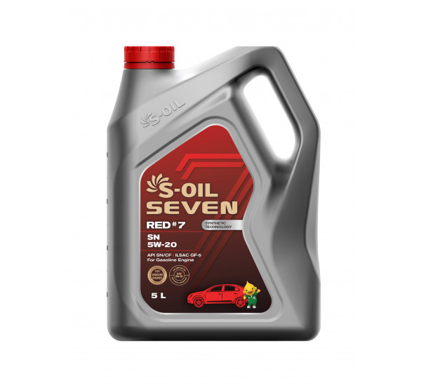 Моторна олива S-OIL 7 RED #7 SN 5W-20 5л.